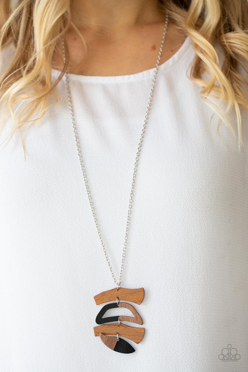 Paparazzi ♥ A WOODWORK In Progress - Black ♥  Necklace