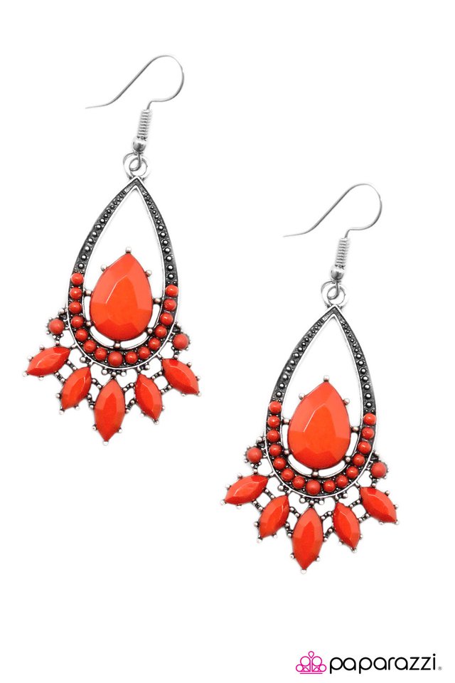 Paparazzi ♥ Something Borrowed - Orange ♥ Earrings
