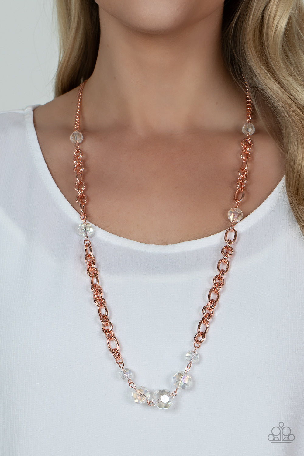 Paparazzi ♥ Prismatic Pick-Me-Up - Copper ♥  Necklace