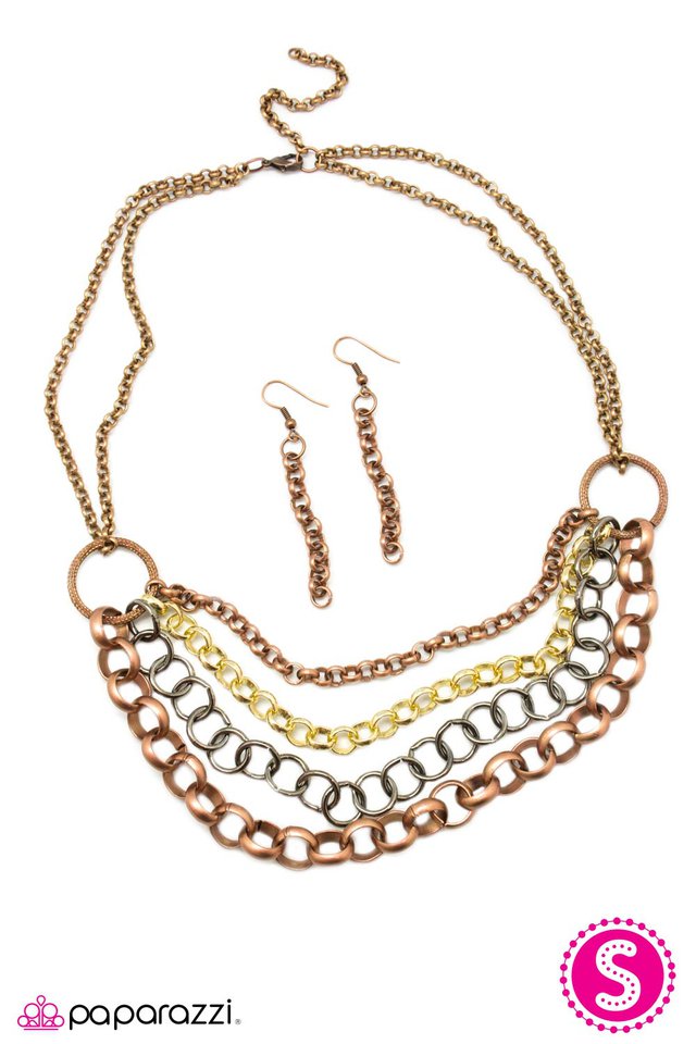 Paparazzi ♥ Firecracker - Copper ♥ Necklace