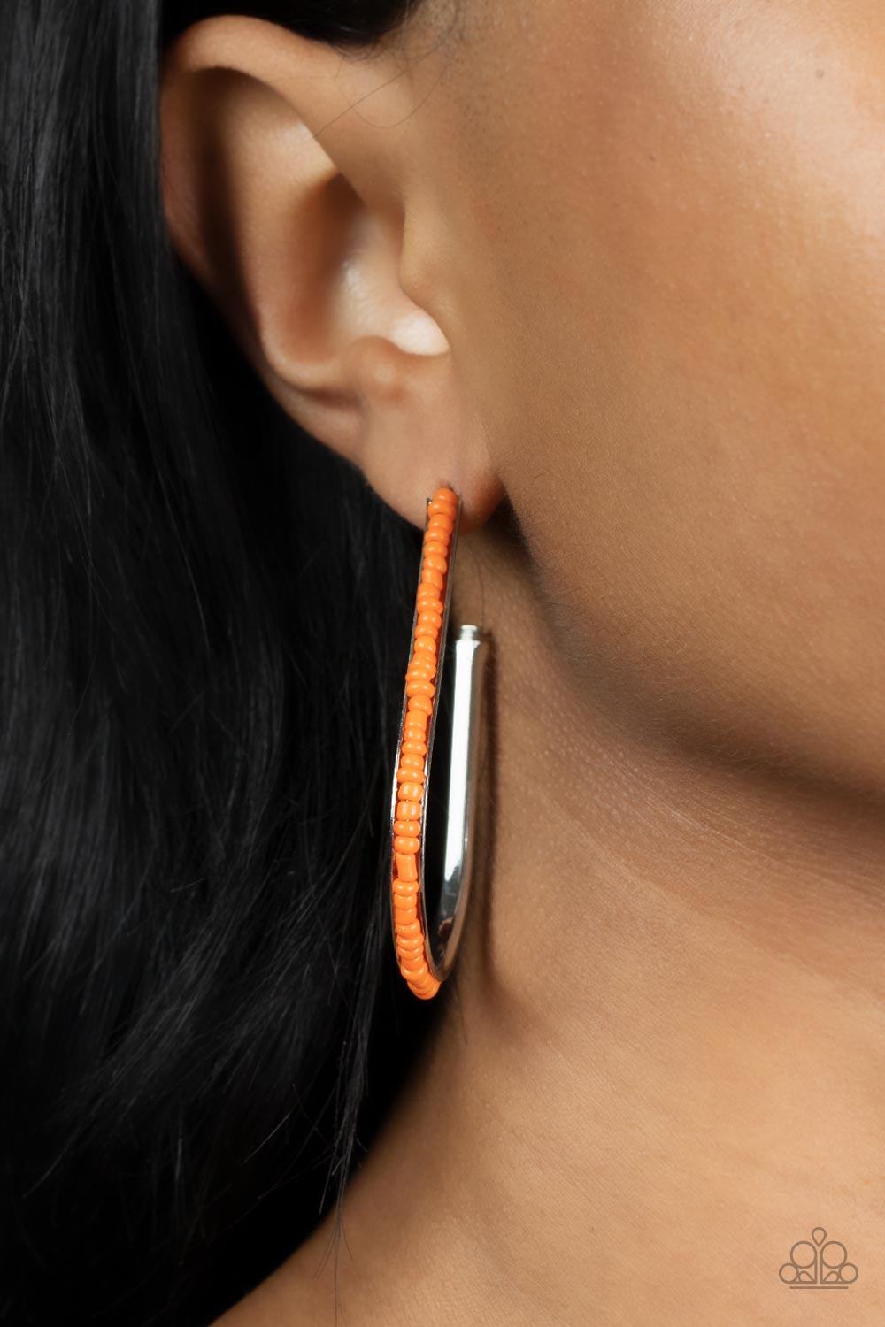 Paparazzi ♥ Beaded Bauble - Orange ♥  Earrings