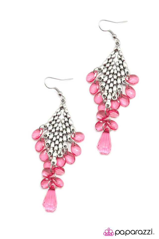 Paparazzi ♥ Make A Splash - Pink ♥ Earrings