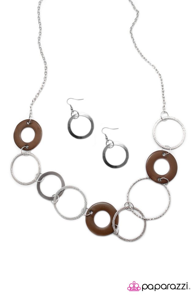 Paparazzi ♥ Three Ring Circus - Brown ♥ Necklace