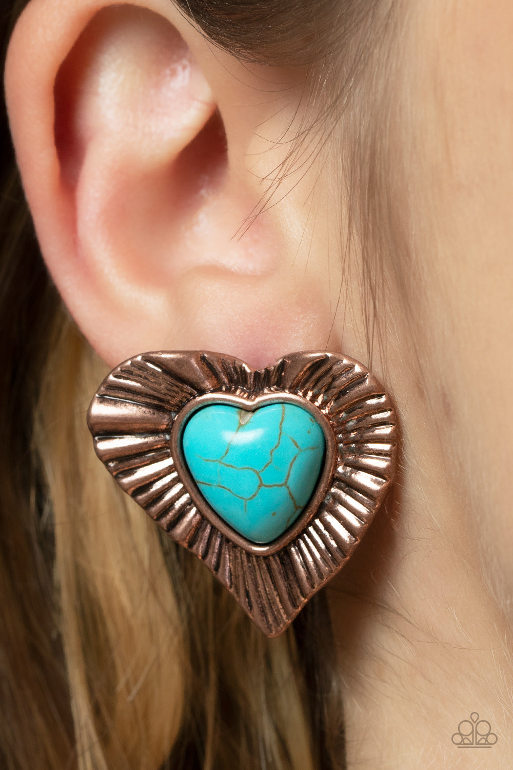 Paparazzi ♥ Rustic Romance - Copper ♥  Post Earrings