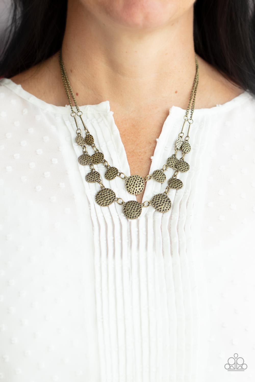 Paparazzi ♥ Pebble Me Pretty - Brass ♥  Necklace