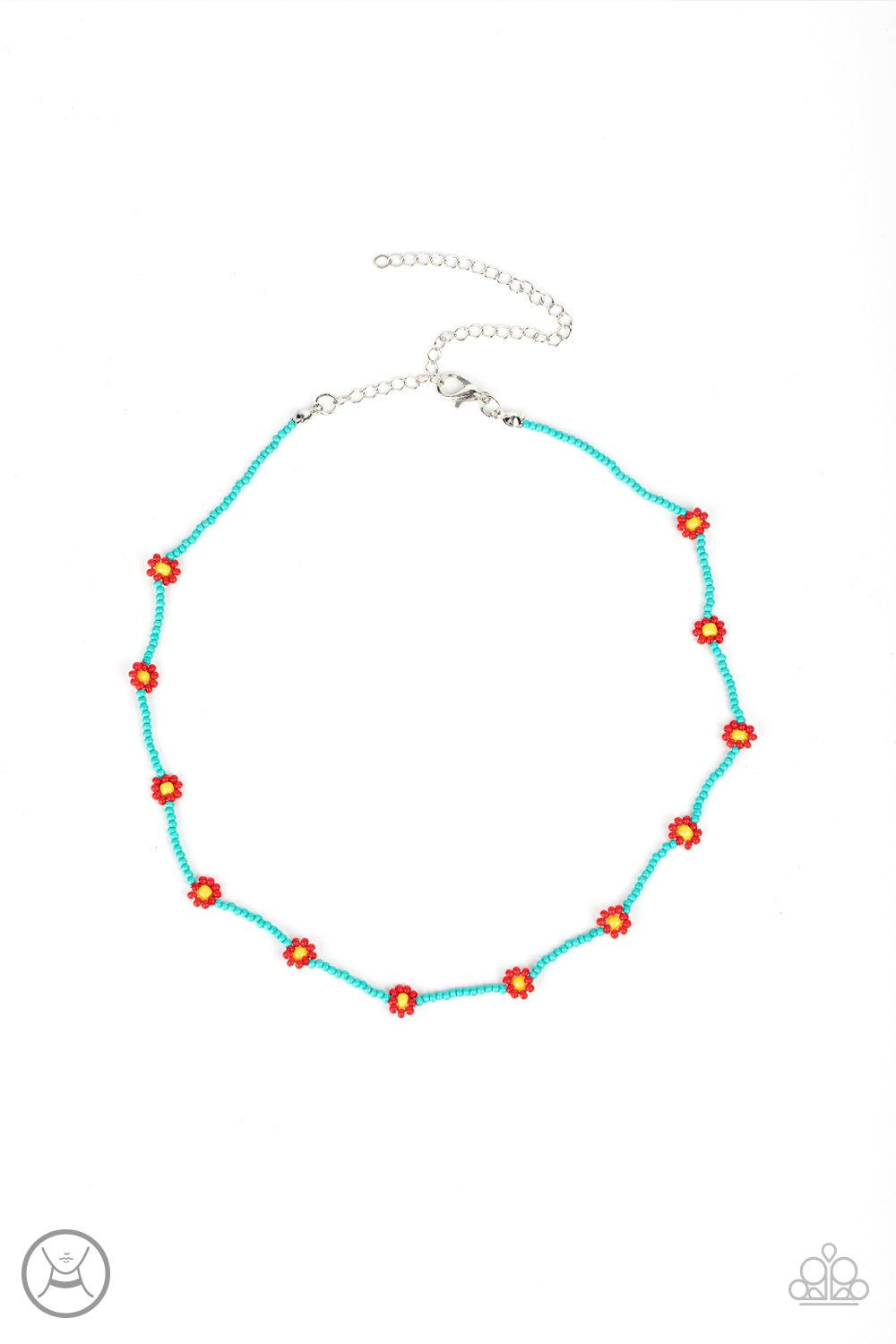 Paparazzi ♥ Colorfully Flower Child - Blue ♥ Necklace