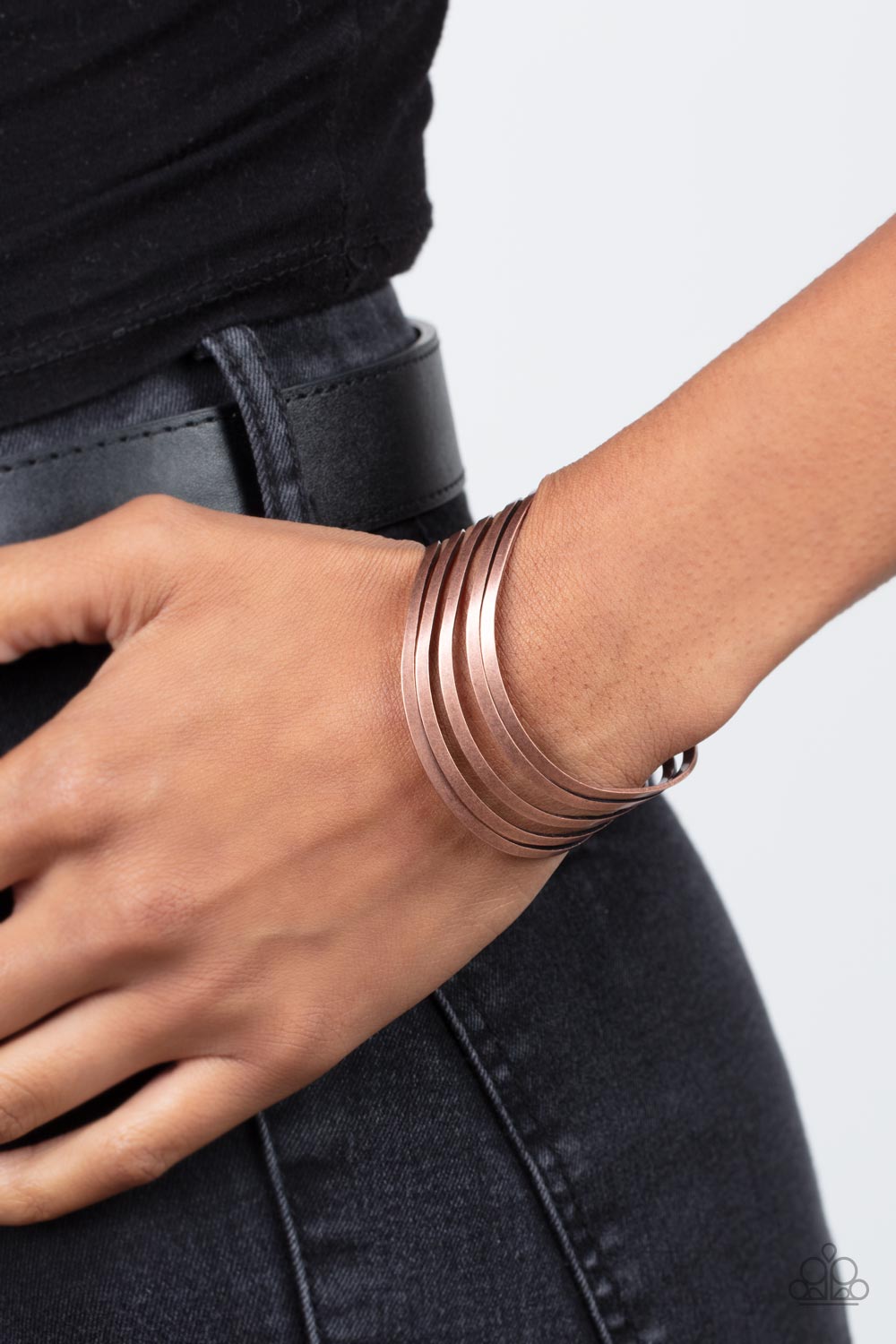 Paparazzi ♥ Tantalizingly Tiered - Copper ♥  Bracelet