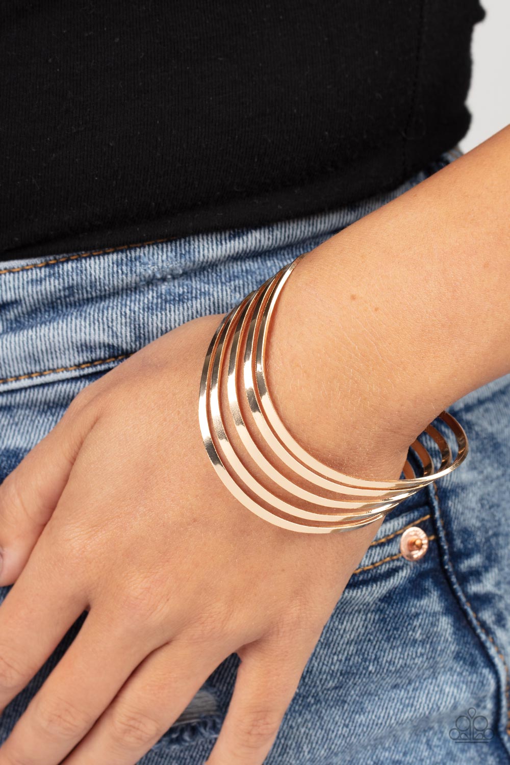 Paparazzi ♥ Tantalizingly Tiered - Gold ♥  Bracelet
