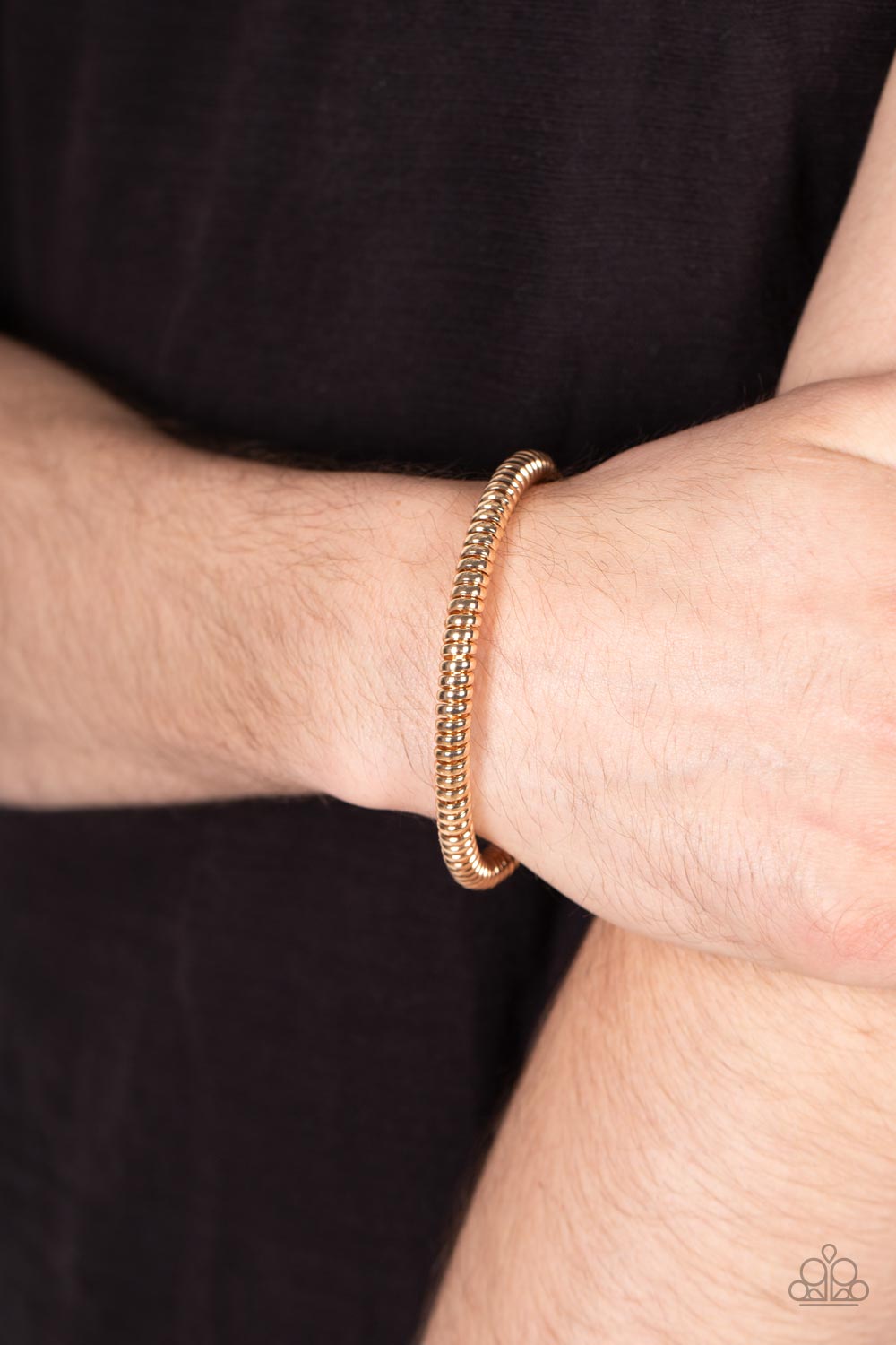 Paparazzi ♥ Turbocharged - Gold ♥  Mens Bracelet