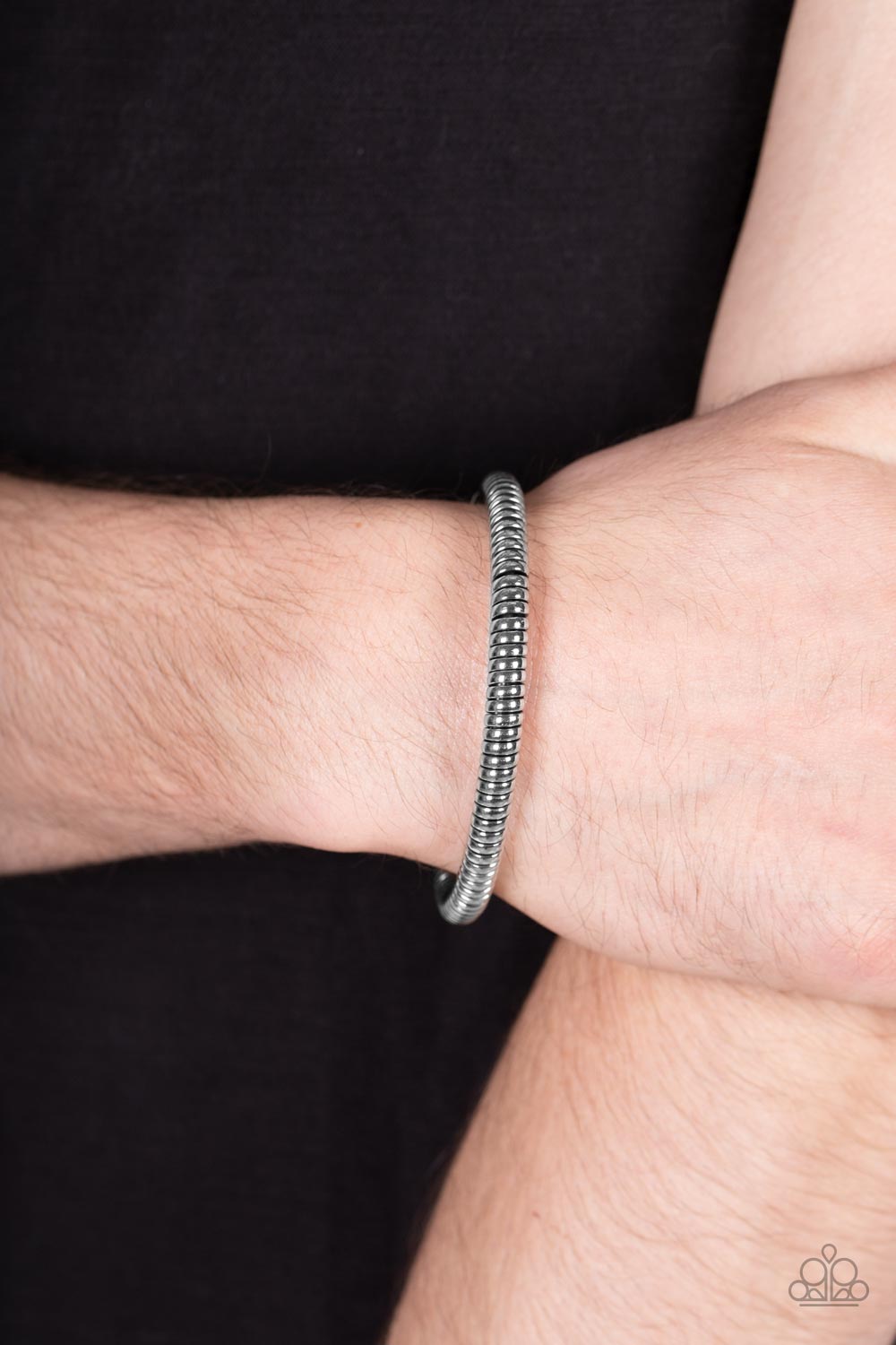 Paparazzi ♥ Turbocharged - Silver ♥  Mens Bracelet