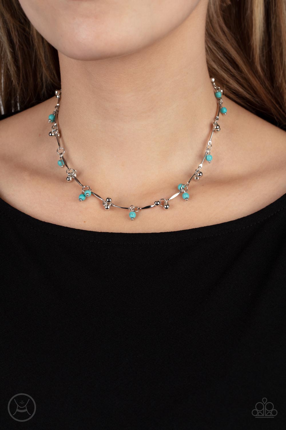 Paparazzi ♥ Sahara Social - Blue ♥  Necklace