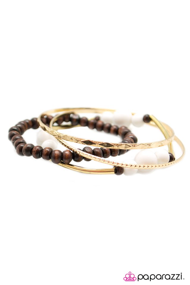 Paparazzi ♥ All Or Nothing - White ♥ Bracelet