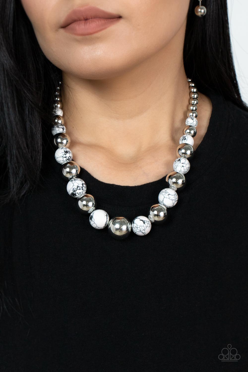 Paparazzi ♥ Stone Age Adventurer - White ♥  Necklace