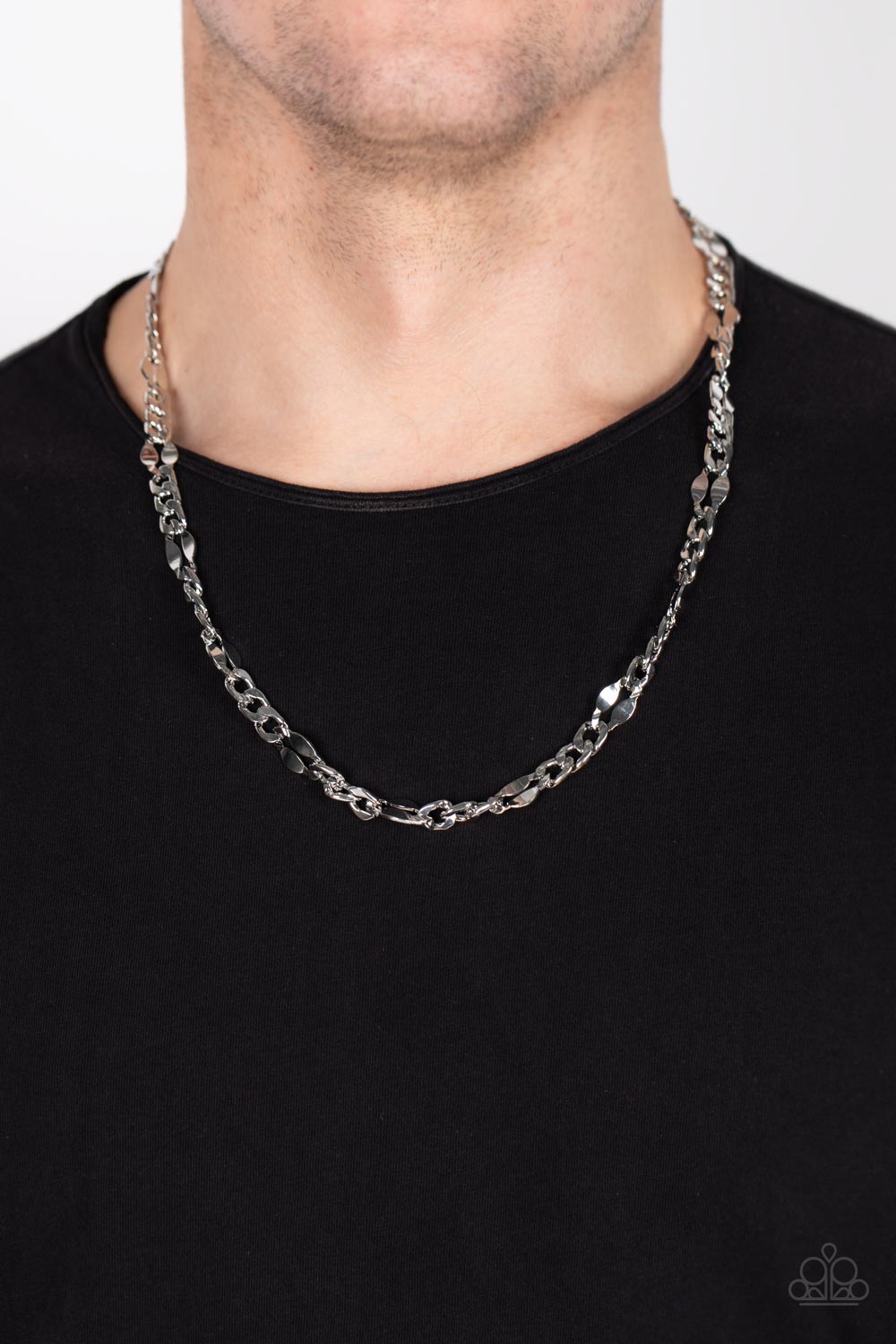 Paparazzi ♥ G.O.A.T - Silver ♥  Mens Necklace