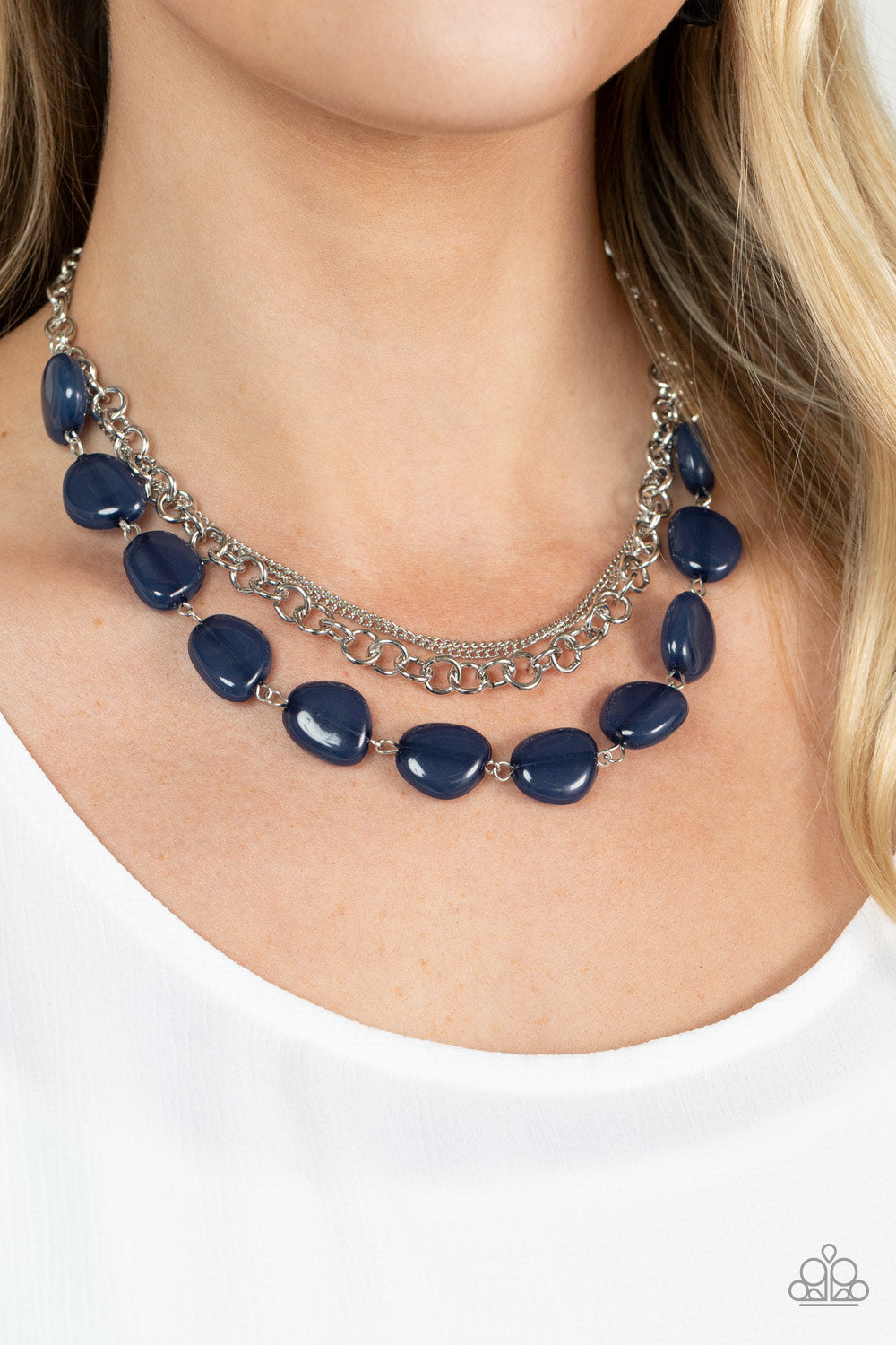 Paparazzi ♥ Pumped Up Posh - Blue ♥  Necklace