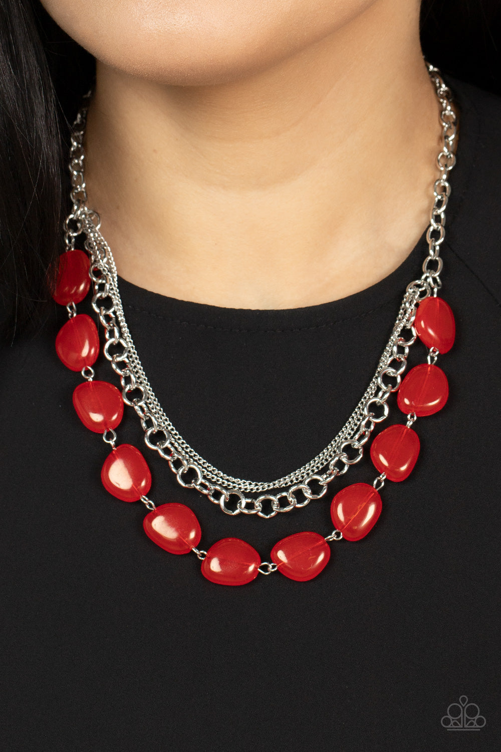 Paparazzi ♥ Pumped Up Posh - Red ♥  Necklace