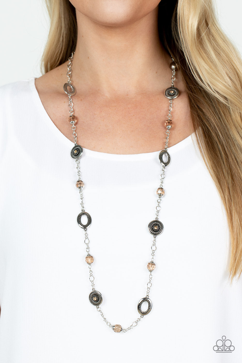 Paparazzi ♥ Glammed Up Goals - Brown ♥  Necklace