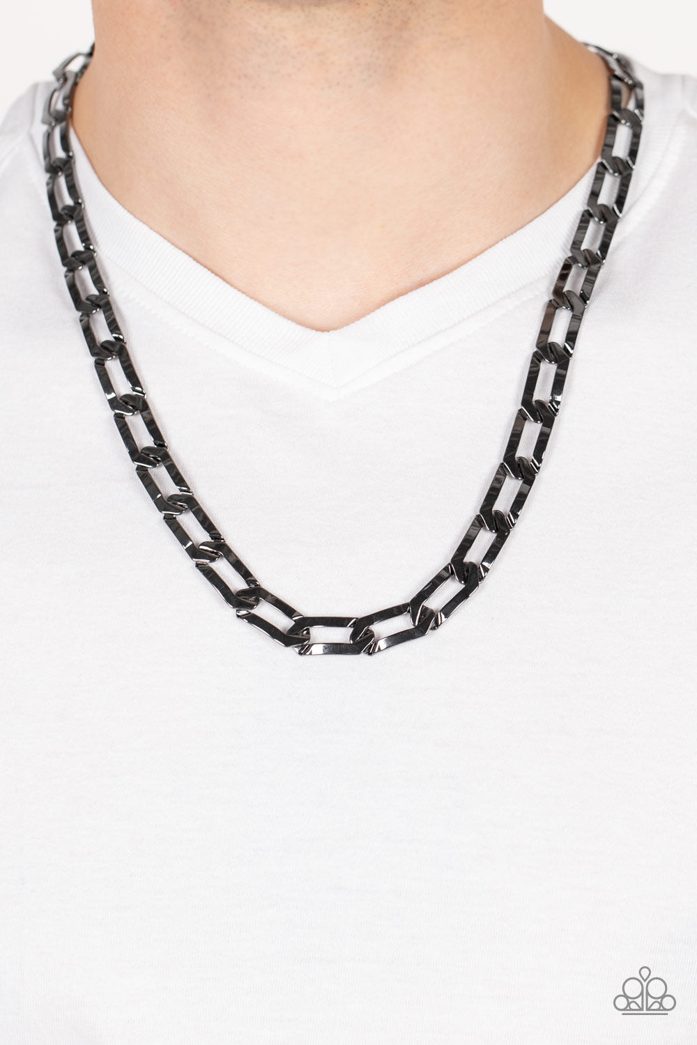 Paparazzi ♥ Full-Court Press - Black ♥  Mens Necklace