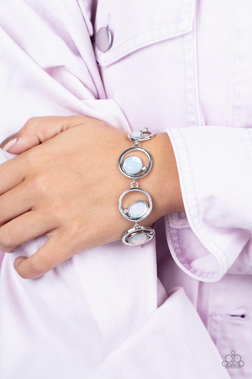 Paparazzi ♥ Date Night Drama - White ♥  Bracelet