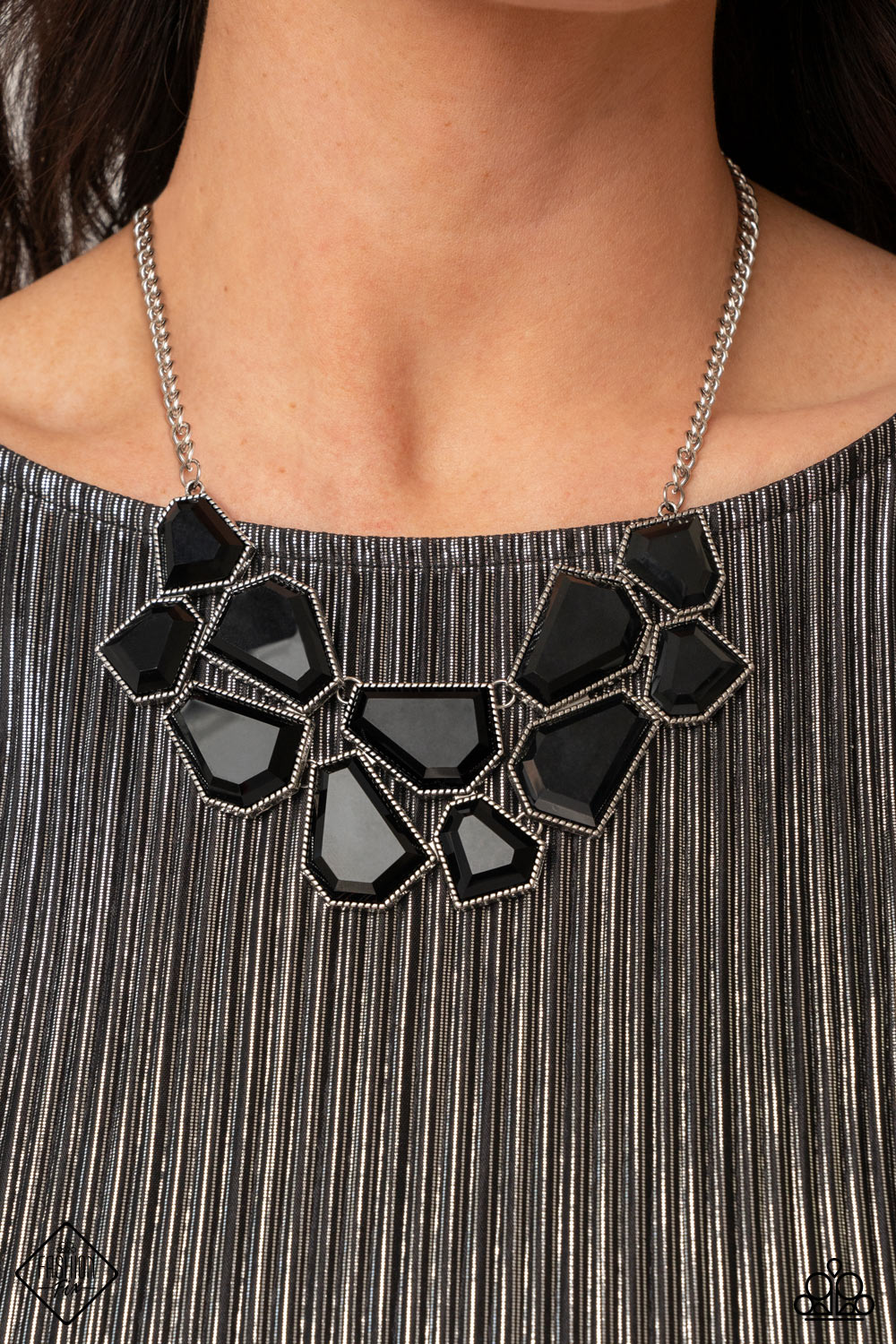 Paparazzi ♥ Double-DEFACED - Black ♥  Necklace