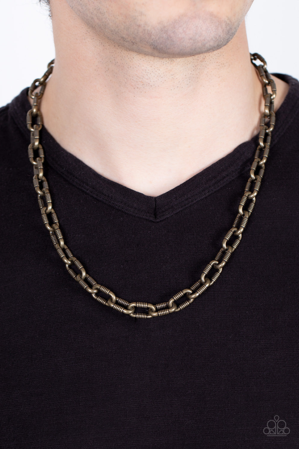 Paparazzi ♥ Rural Recruit - Brass ♥  Mens Necklace