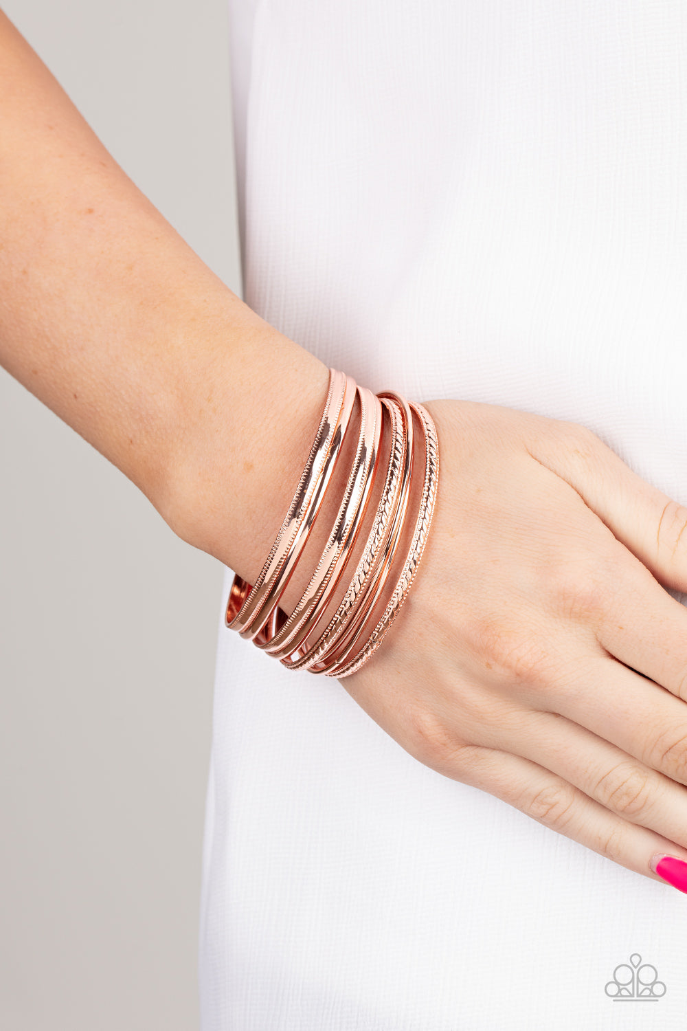 Paparazzi ♥ Stackable Shimmer - Copper ♥  Bracelet