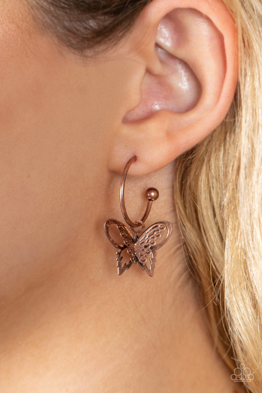 Paparazzi ♥ Butterfly Freestyle - Copper ♥  Earrings