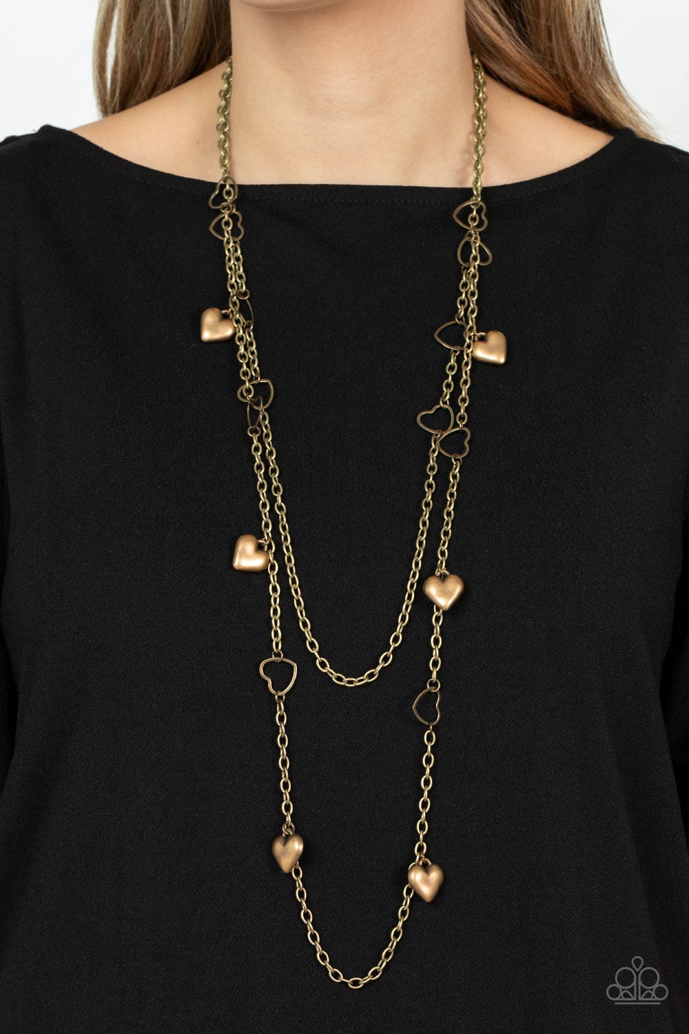 Paparazzi ♥ Chicly Cupid - Brass ♥  Necklace