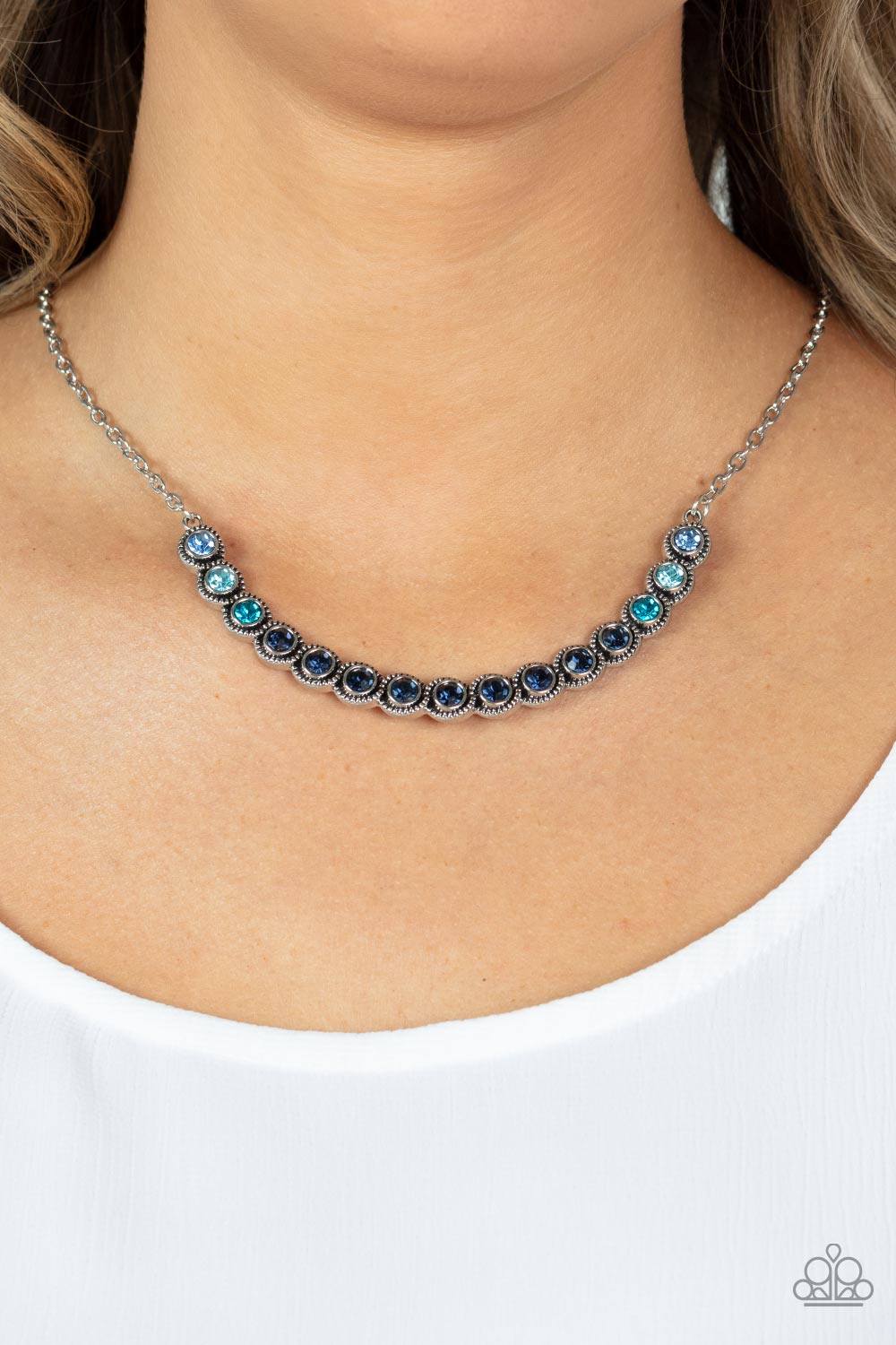 Paparazzi ♥ Throwing SHADES - Blue ♥  Necklace