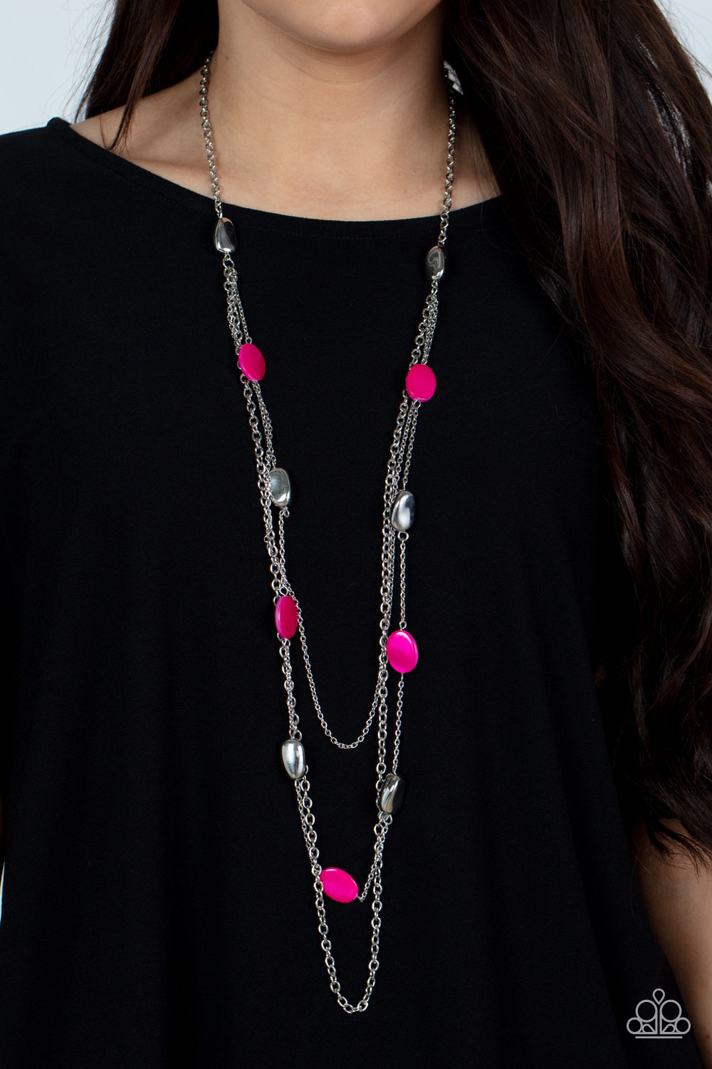 Paparazzi ♥ Barefoot and Beachbound - Pink ♥  Necklace