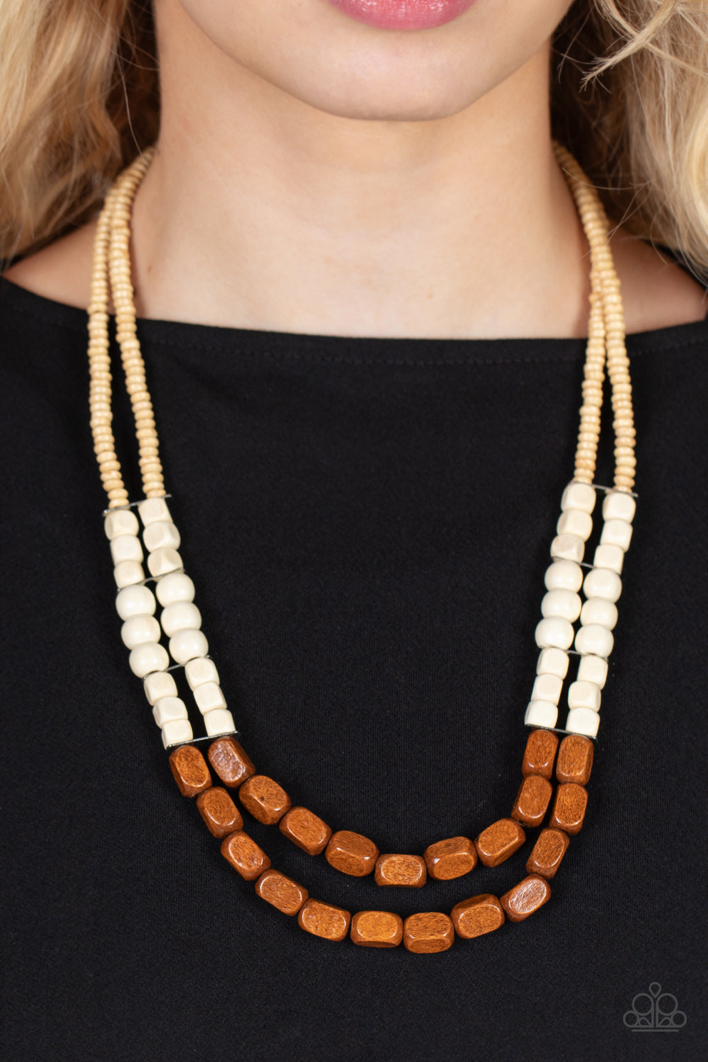 Paparazzi ♥ Bermuda Bellhop - Brown ♥  Necklace
