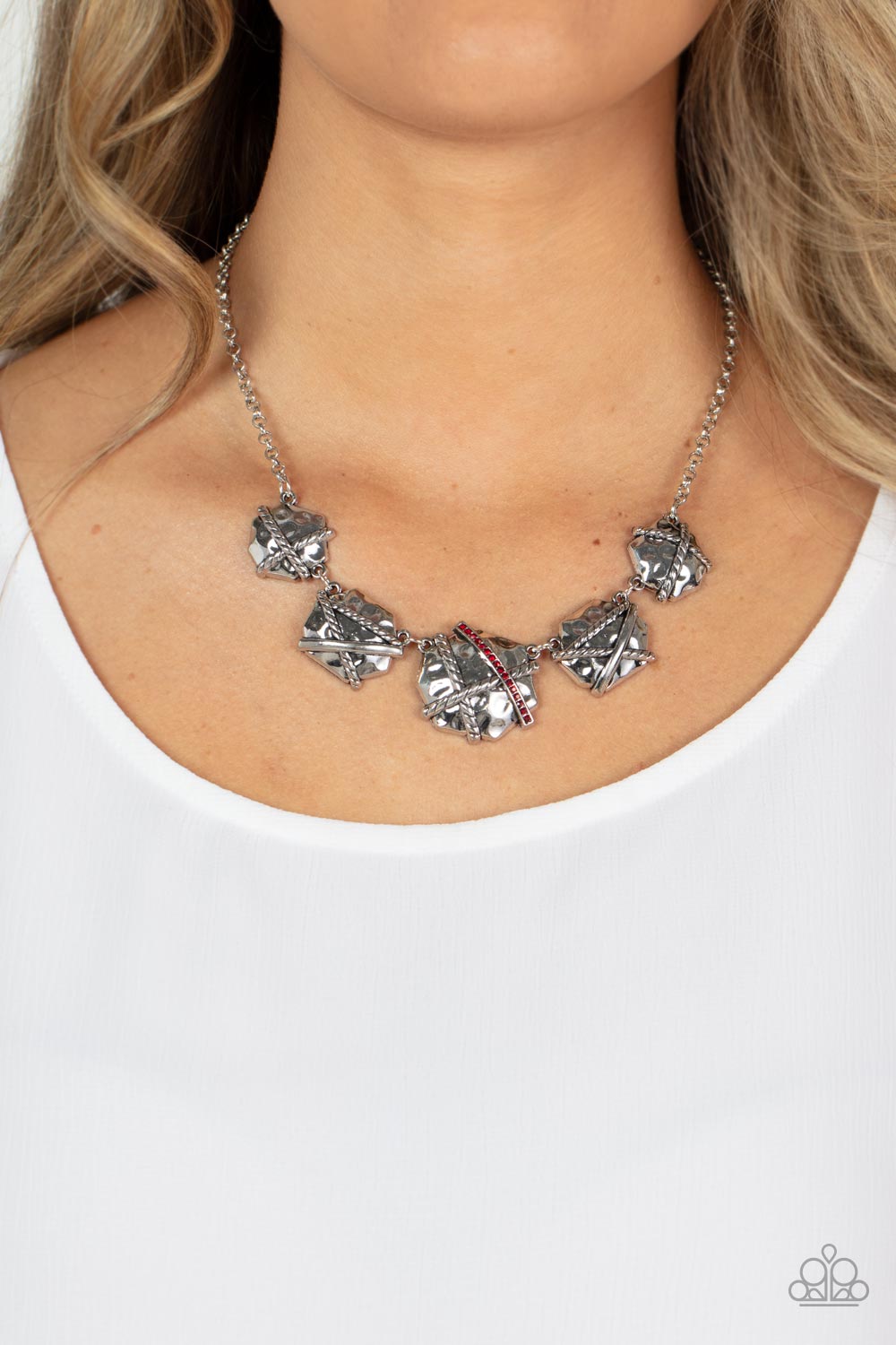 Paparazzi ♥ Keep Guard - Red ♥  Necklace