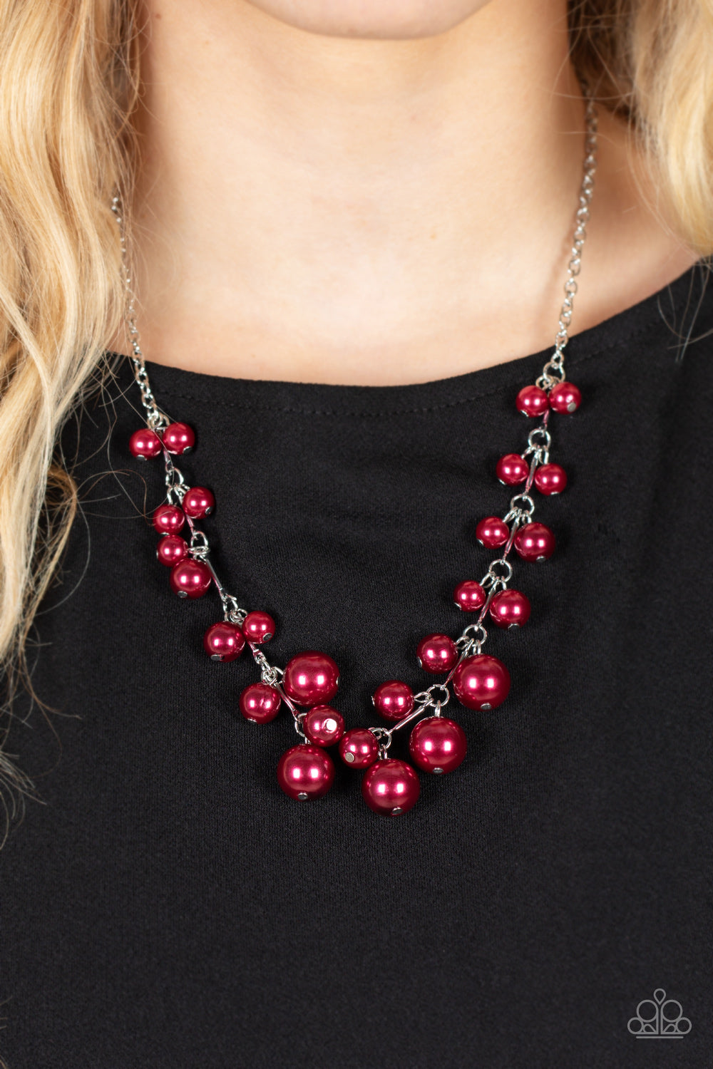 Paparazzi ♥ Tearoom Gossip - Red ♥  Necklace
