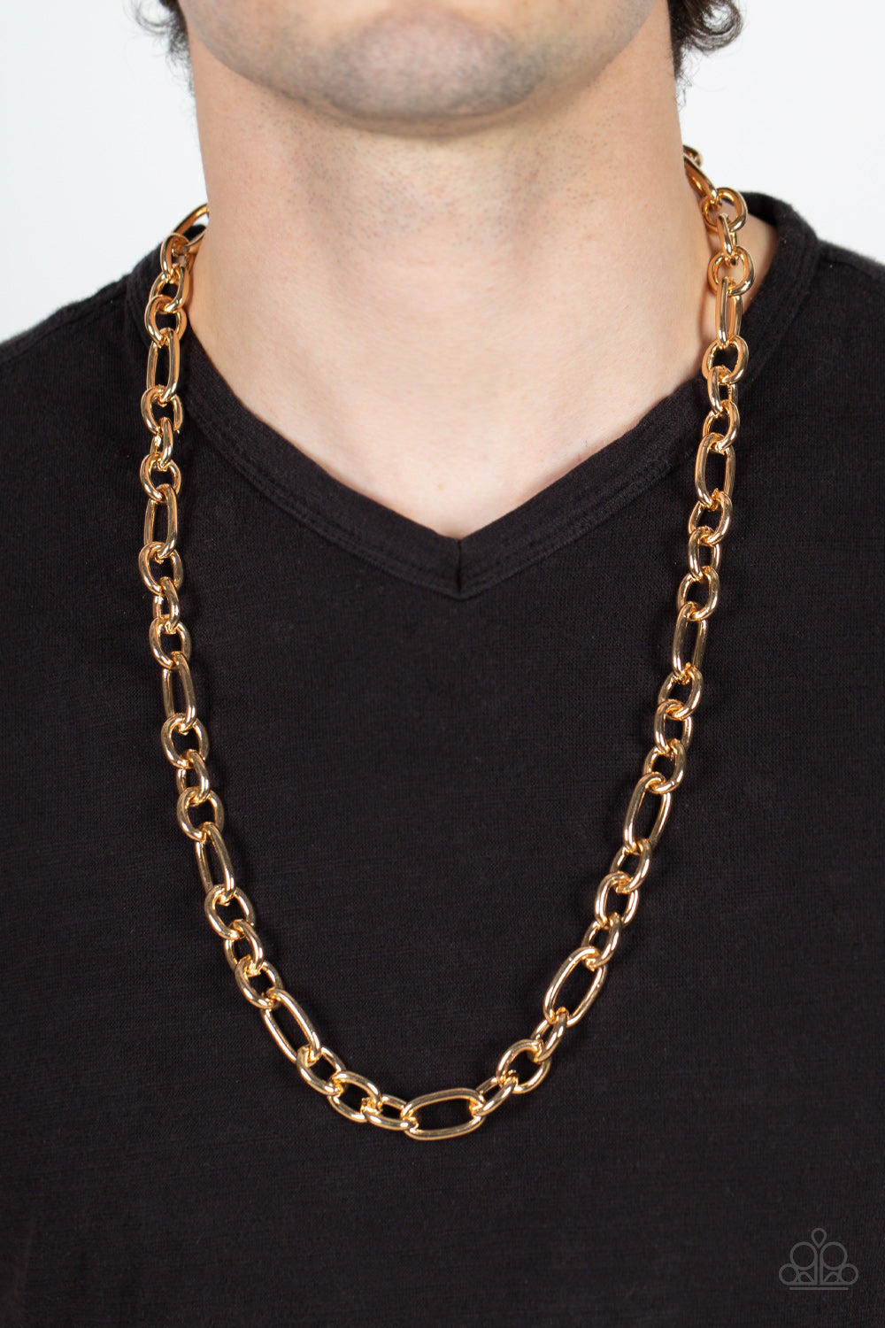 Paparazzi ♥ Ringside Throne - Gold ♥  Mens Necklace