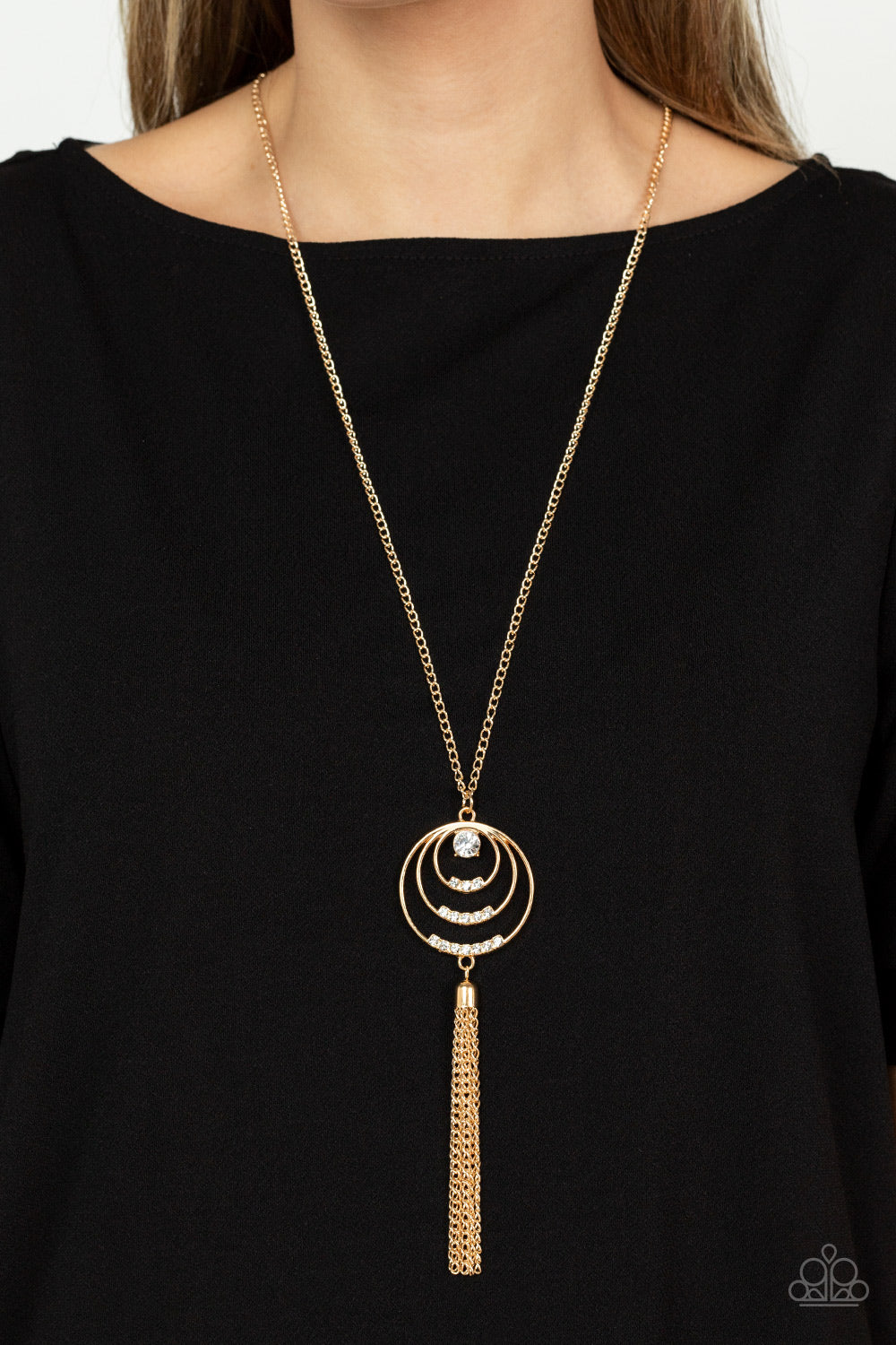 Paparazzi ♥ Spiraling Sparkle - Gold ♥  Necklace