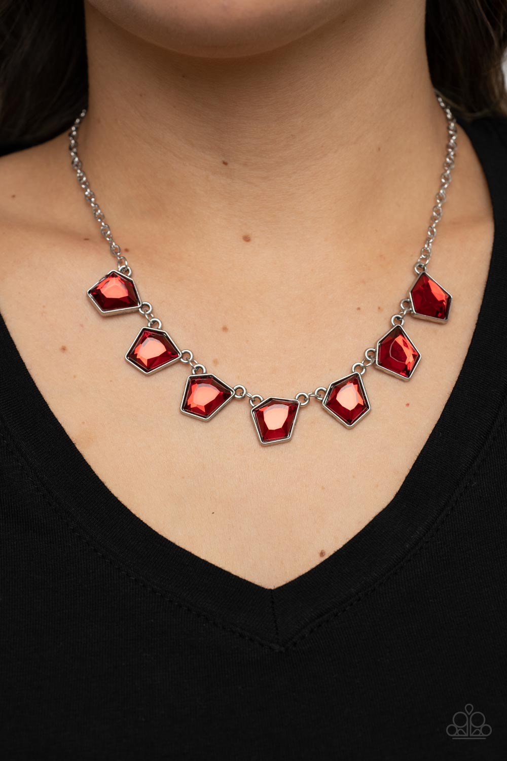 Paparazzi ♥ Experimental Edge - Red ♥  Necklace