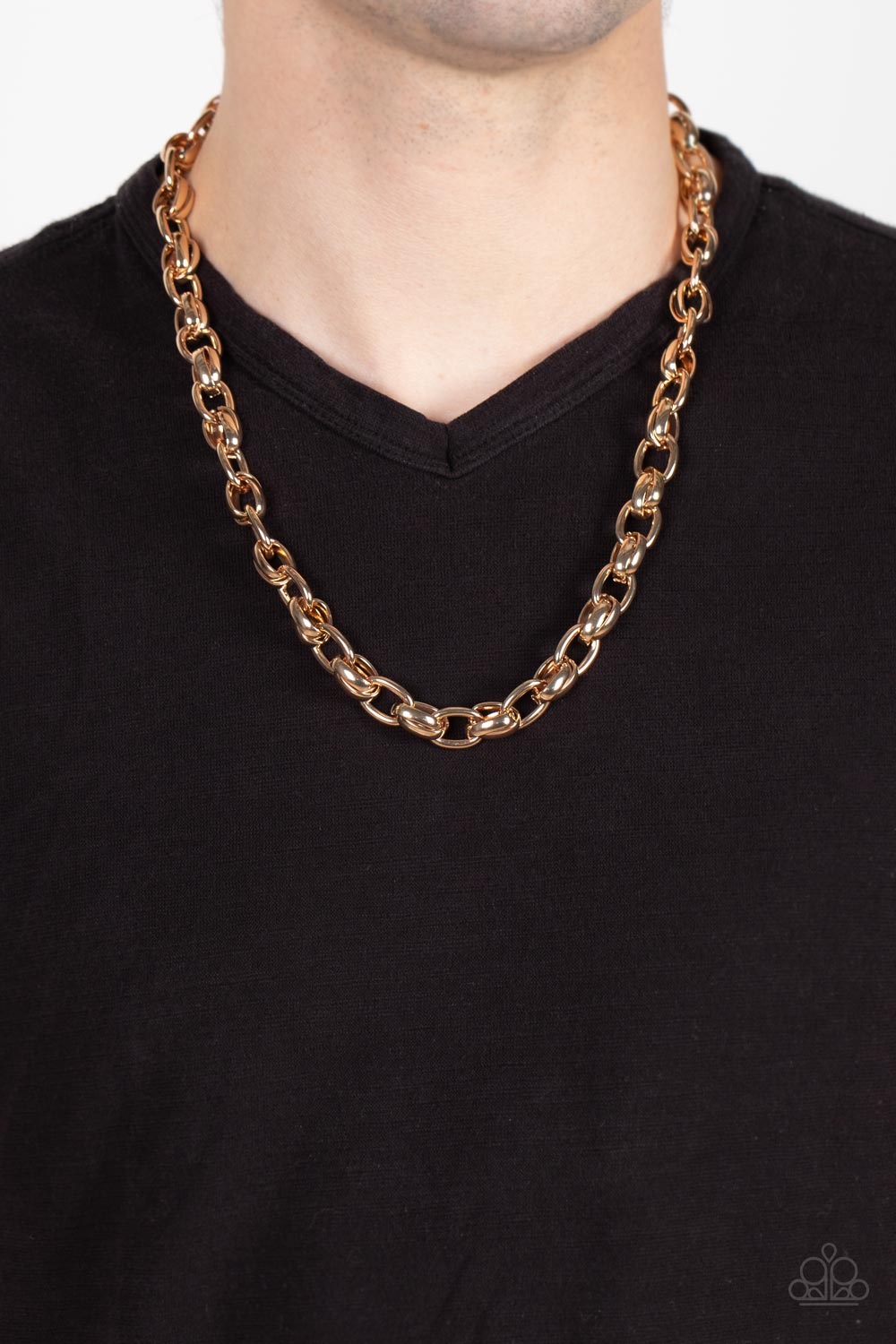 Paparazzi ♥ Rookie of the Year - Gold ♥  Mens Necklace