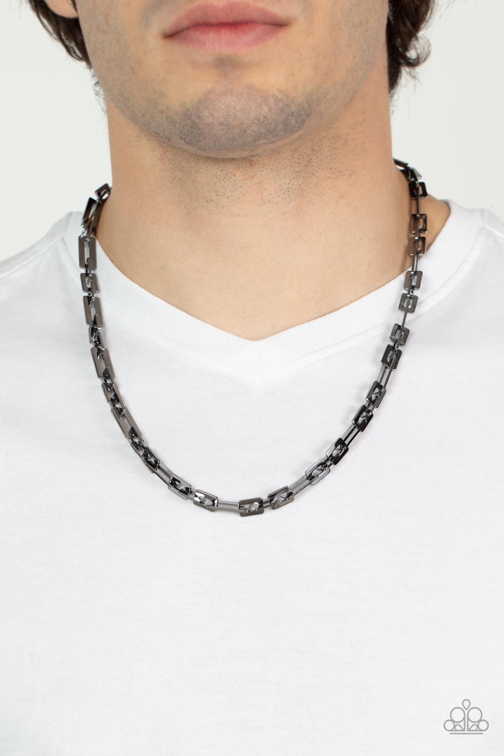 Paparazzi ♥ Rocket Zone - Black ♥  Mens Necklace