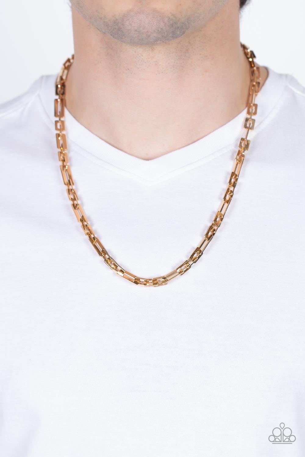Paparazzi ♥ Rocket Zone - Gold ♥  Mens Necklace