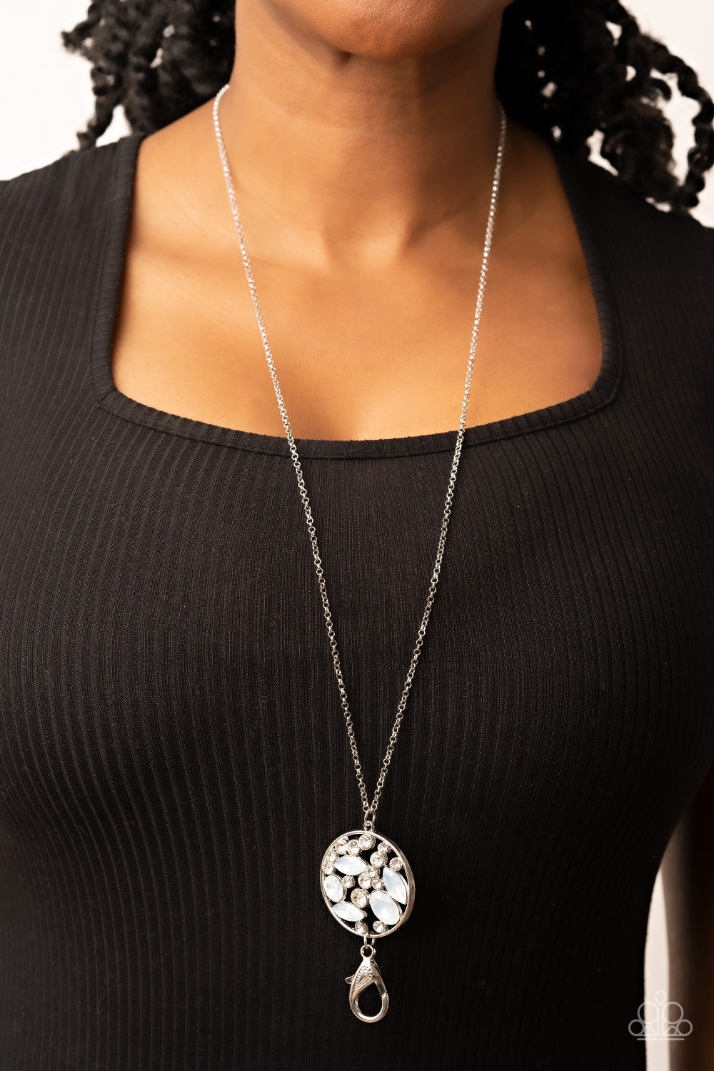 Paparazzi ♥ Iridescently Influential - White ♥  Lanyard