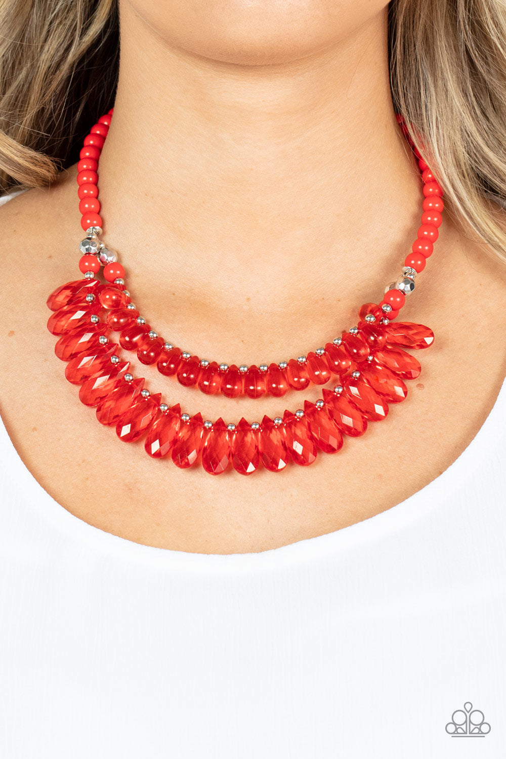 Paparazzi ♥ All Across the GLOBETROTTER - Red ♥  Necklace
