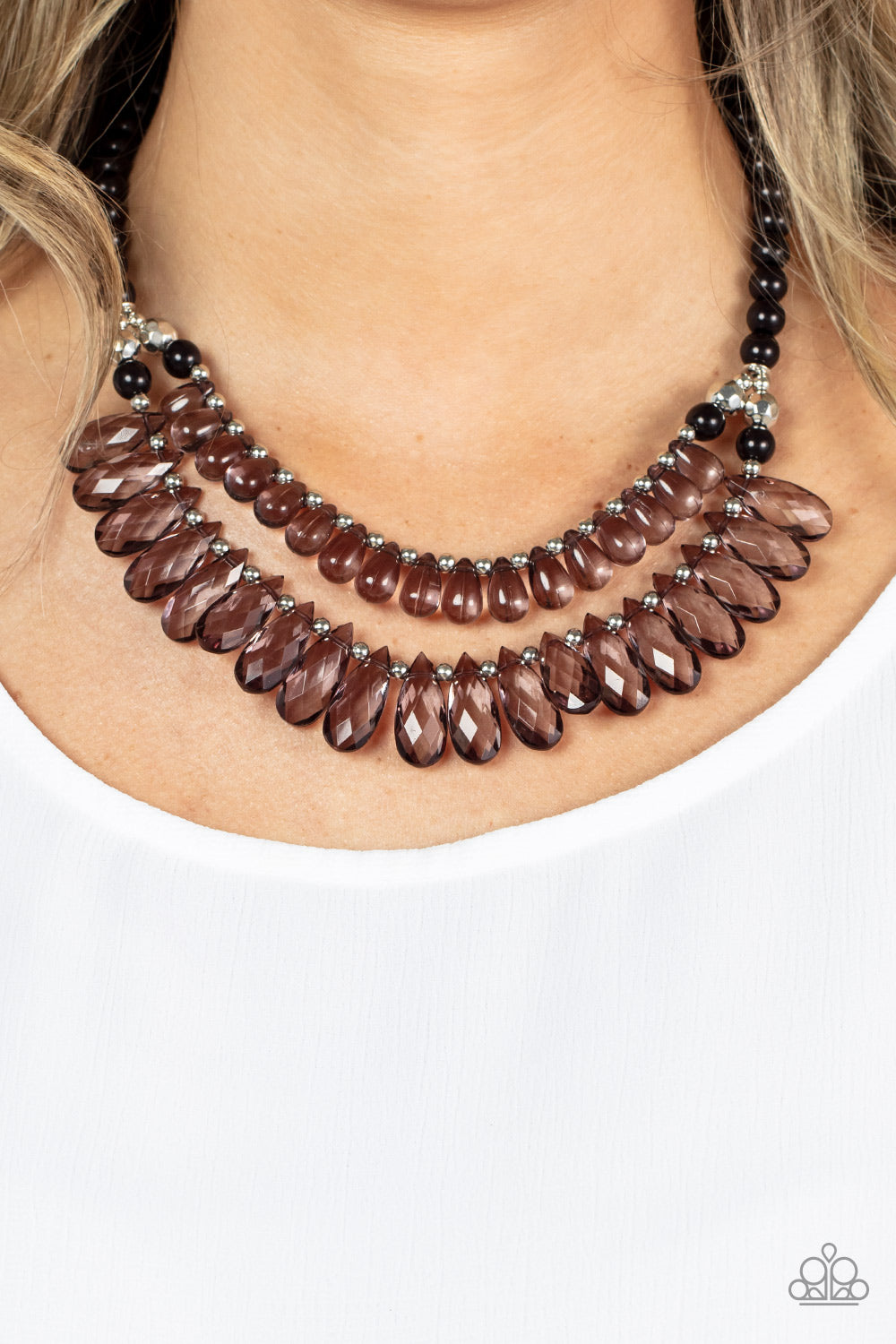 Paparazzi ♥ All Across the GLOBETROTTER - Black ♥  Necklace