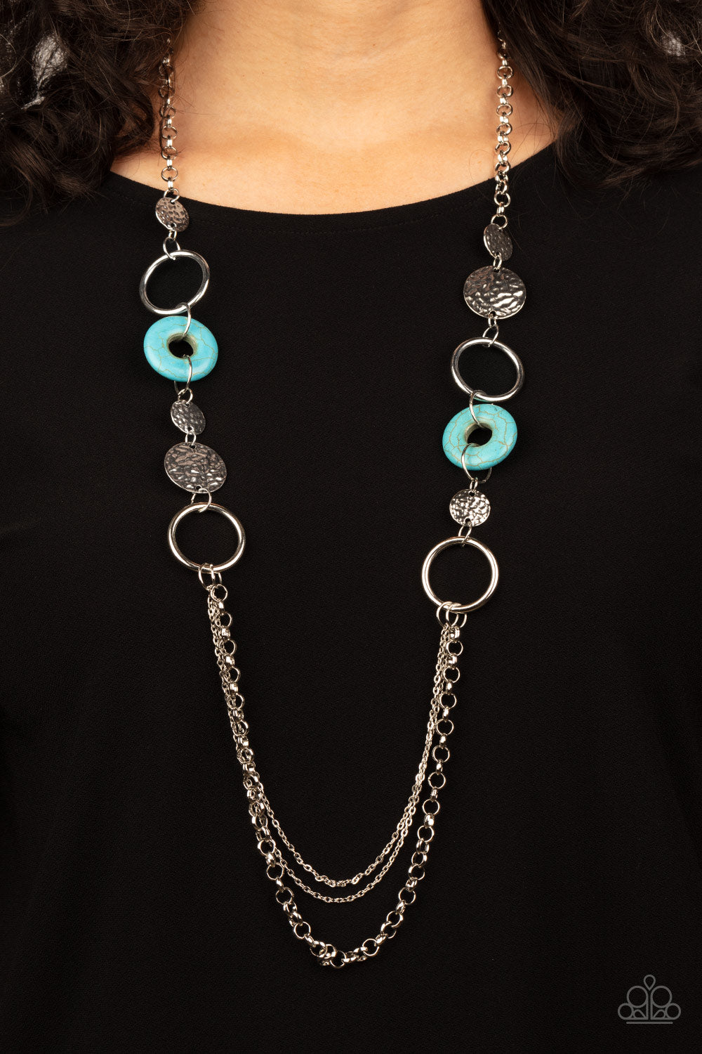 Paparazzi ♥ Grounded Glamour - Blue ♥  Necklace