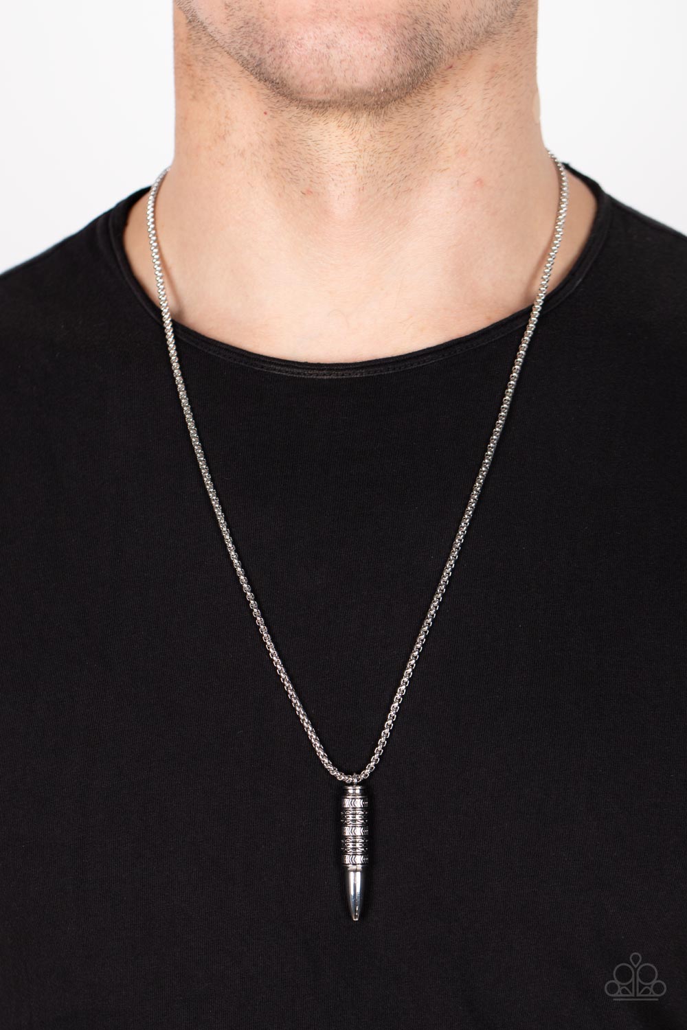 Paparazzi ♥ Highland Hunter - Silver ♥  Mens Necklace