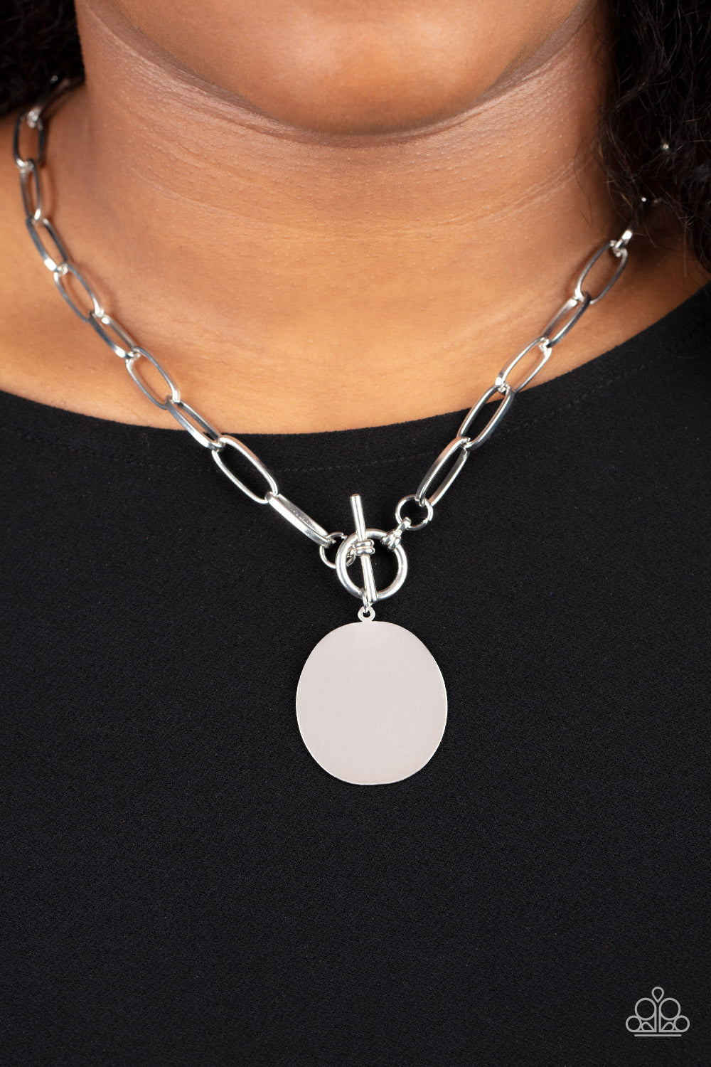 Paparazzi ♥ Tag Out - Silver ♥  Necklace