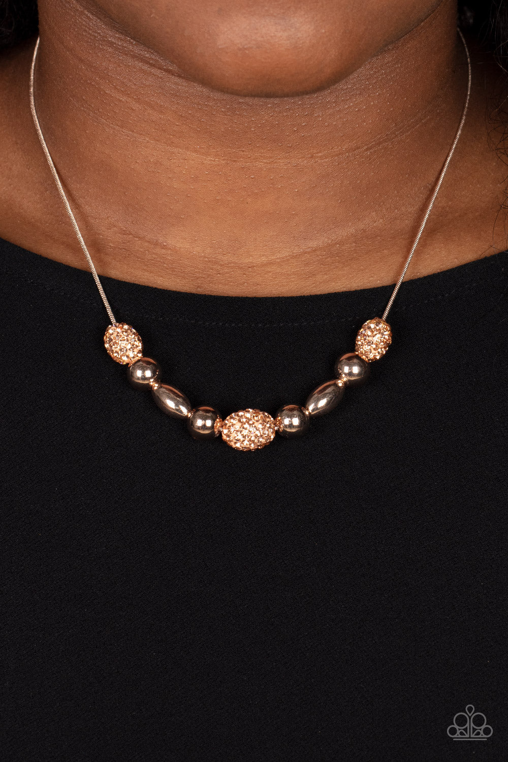 Paparazzi ♥ Space Glam - Rose Gold ♥  Necklace