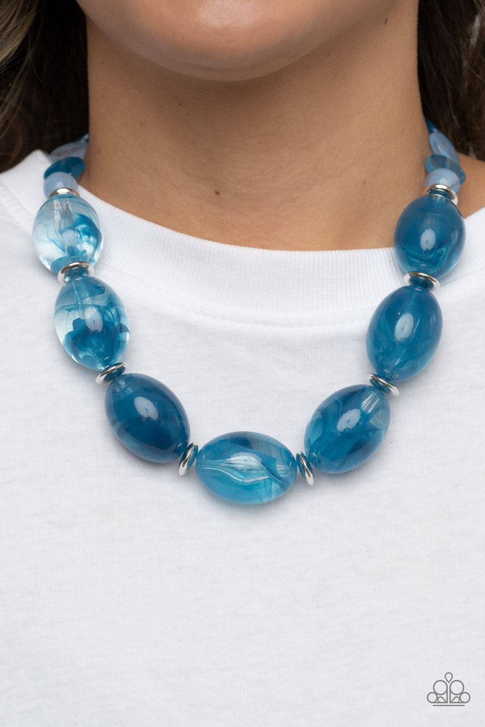 Paparazzi ♥ Belle of the Beach - Blue ♥  Necklace