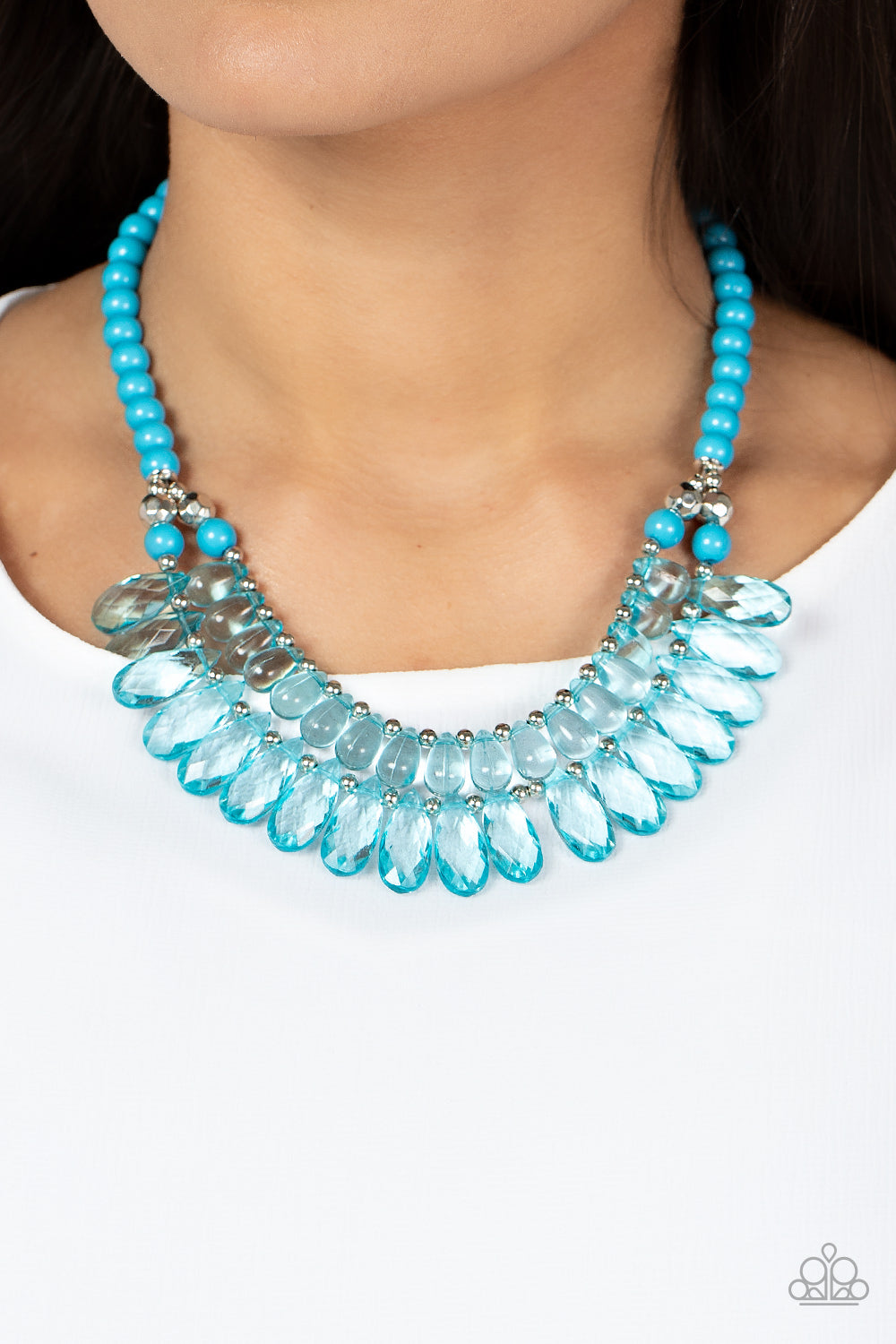 Paparazzi ♥ All Across the GLOBETROTTER - Blue ♥  Necklace