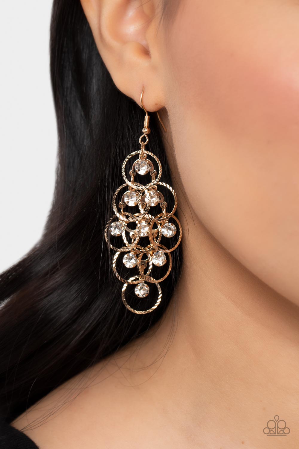 Paparazzi ♥ Head Rush - Gold ♥  Earrings