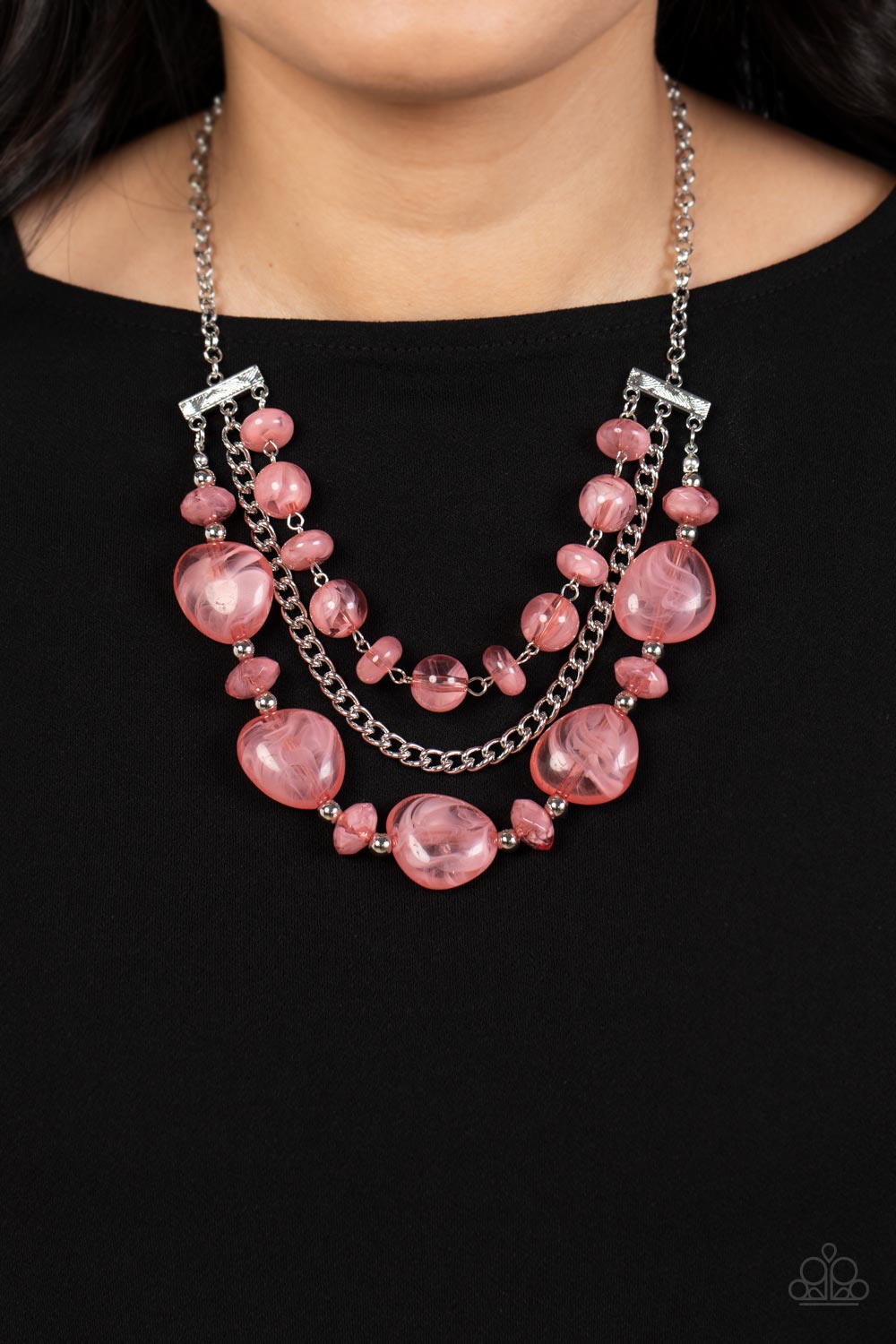 Paparazzi ♥ Oceanside Service - Pink ♥  Necklace